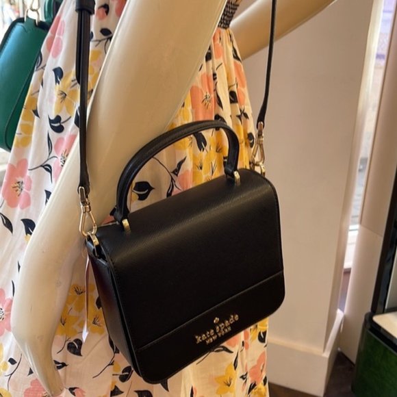 Kate Spade Staci Square Crossbody Saffiano Leather Black - Picture 16 of 16